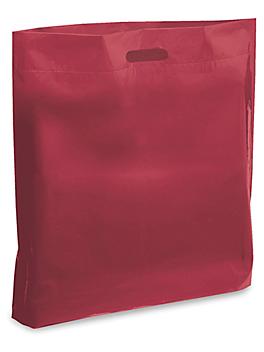 Die Cut Handle Bags - 18 x 19 x 3", Burgundy S-5477BU