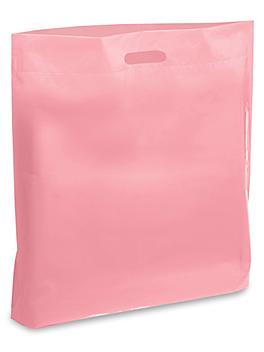 Die Cut Handle Bags - 18 x 19 x 3", Pink S-5477PK