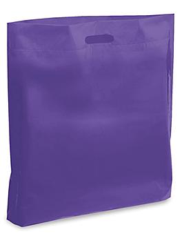Die Cut Handle Bags - 18 x 19 x 3", Purple S-5477PUR
