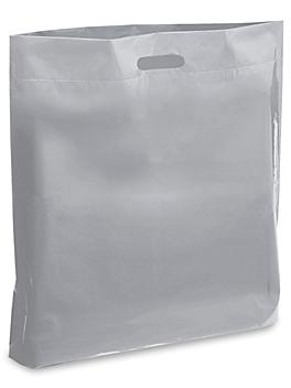 Die Cut Handle Bags - 18 x 19 x 3", Silver S-5477SIL