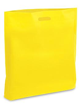 Die Cut Handle Bags - 18 x 19 x 3", Yellow S-5477Y