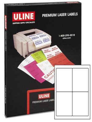 Uline Laser Labels White, 4 x 6" S5492 Uline