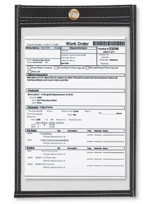 Job Ticket Holders 5 x 8", Black S5497BL Uline