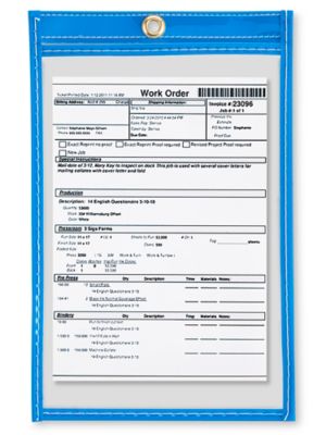 Job Ticket Holders - 5 x 8", Neon Blue S-5497BLU