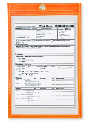 Job Ticket Holders - 5 x 8", Orange S-5497O