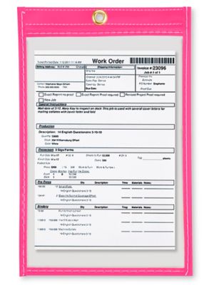 Job Ticket Holders - 5 x 8", Pink S-5497P