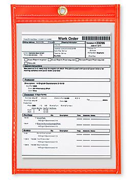 Job Ticket Holders - 5 x 8", Red S-5497R