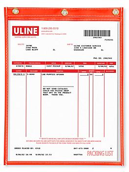 Job Ticket Holders - 8 1/2 x 11", Red S-5498R