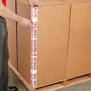 "Do Not Double Stack" Edge Protectors - .160" thick, 2 x 2 x 36" S-5505