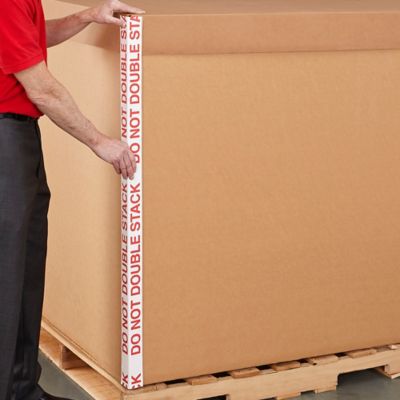 "Do Not Double Stack" Edge Protectors - .160" thick, 2 x 2 x 48" S-5506