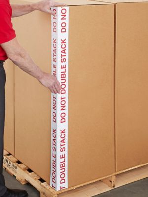 "Do Not Double Stack" Edge Protectors Skid Lot - .160" thick, 3 x 3 x 48" S-5508S