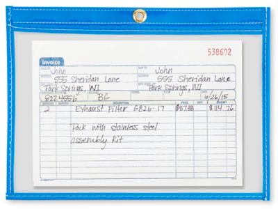 Job Ticket Holders - 9 x 6", Neon Blue S-5511BLU