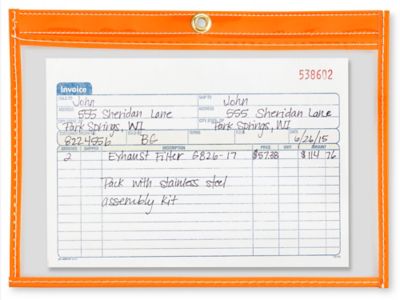 Job Ticket Holders - 9 x 6", Orange S-5511O