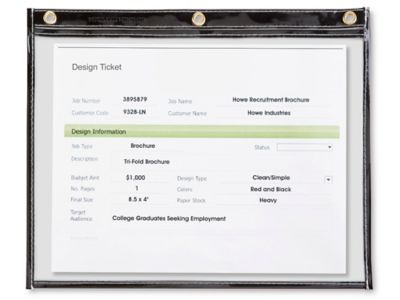  Job Ticket Holders - 12 x 9"