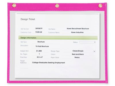 Job Ticket Holders - 12 x 9", Purple S-5512PUR