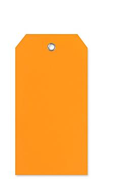 Plastic Tags - 4 3/4 x 2 3/8", Orange S-5544O