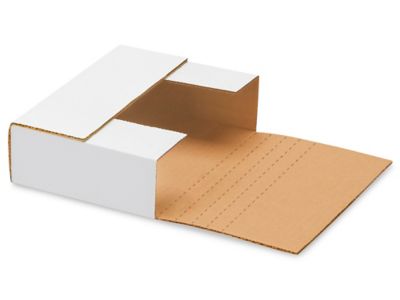 7 1/2 x 5 1/2 x 2" White Easy-Fold Mailers S-5582
