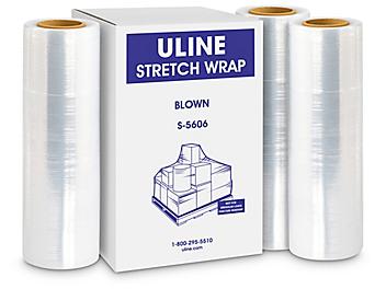 Uline Stretch Wrap - Blown, 120 gauge, 18" x 1,000' S-5606