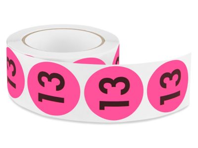2" Circle Labels - "13" S-5645