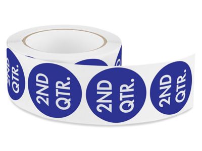 2" Circle Labels - "2nd Qtr" S-5649