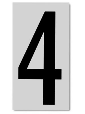 3 1/2" Vinyl Number Labels - "4" S-5662-4