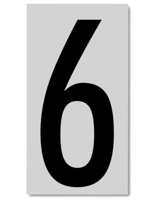 3 1/2" Vinyl Number Labels - "6" S-5662-6