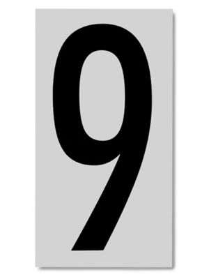 3 1/2" Vinyl Number Labels - "9" S-5662-9