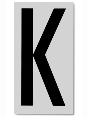 3 1/2" Vinyl Letter Labels - "K" S-5663-K