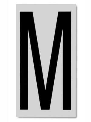 3 1/2" Vinyl Letter Labels - "M" S-5663-M