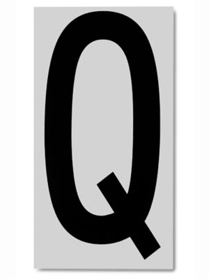 3 1/2" Vinyl Letter Labels - "Q" S-5663-Q