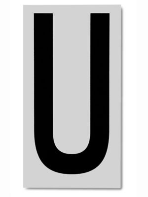 3 1/2" Vinyl Letter Labels - "U" S-5663-U