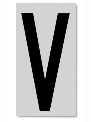 3 1/2" Vinyl Letter Labels - "V" S-5663-V