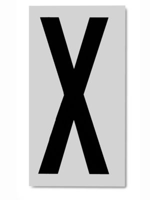 3 1/2" Vinyl Letter Labels "X" S5663X Uline