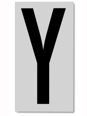 3 1/2" Vinyl Letter Labels - "Y" S-5663-Y