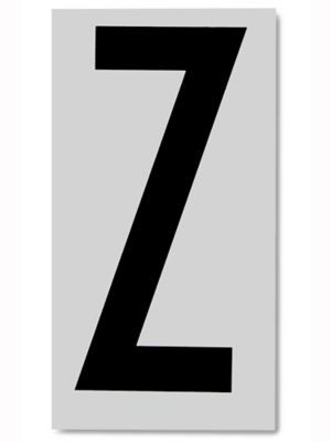 3 1/2" Vinyl Letter Labels - "Z" S-5663-Z