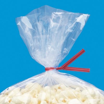 Plastic Pre-Cut Twist Ties - 4", Red S-566R