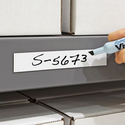 Magnetic Labels on a Roll - White, 1" x 200' S-5673