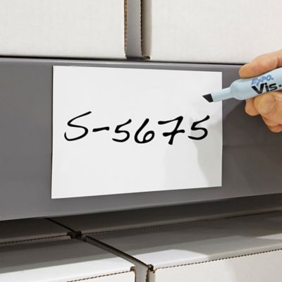 Magnetic Labels on a Roll - White, 4" x 200' S-5676