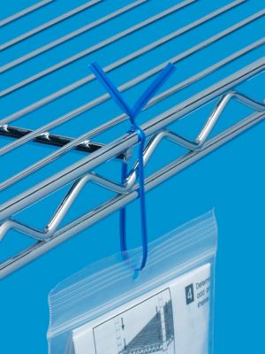 Plastic Pre-Cut Twist Ties - 8", Blue S-567BLU