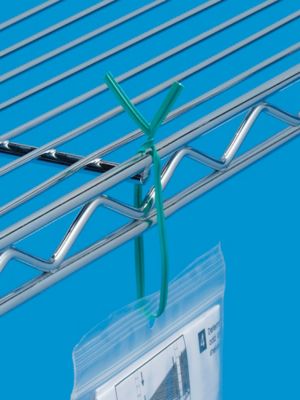 Plastic Pre-Cut Twist Ties - 8", Green S-567G