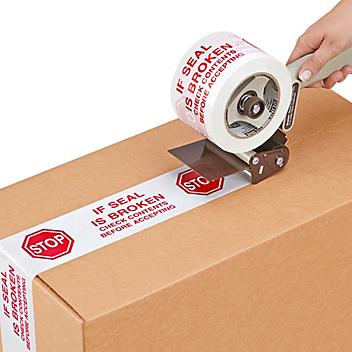 Preprinted Tape - "If Seal Is Broken... Stop", 3" x 110 yds, White S-5728