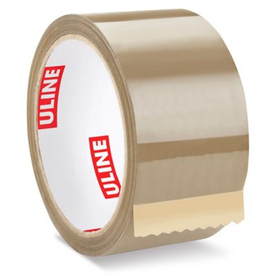 Uline Cinta Adhesiva Económica - Grosor 2.5 Mil, 3 x 110 yardas,  Transparente, 75 mm x 101 M S-3269 - Uline