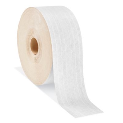 Uline Deluxe Reinforced Kraft Tape - 3" x 450', White S-5758