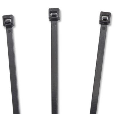 Black UV Stabilized Nylon Cable Ties - 7", 40 lb S-5830