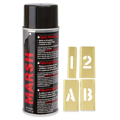 Brass Stencils - Letters and Numbers, 1" S-5882