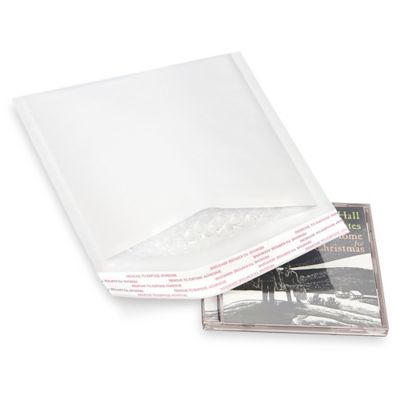 Uline Self-Seal White Bubble CD Mailers Skid Lot - 7 1/4 x 8" S-5897S