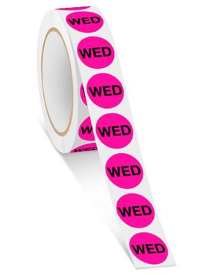 Circle Labels - "WED", 1" S-5907