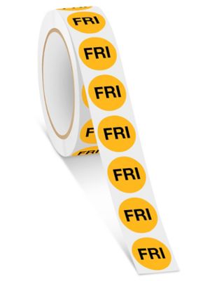 Circle Labels - "FRI", 1" S-5909