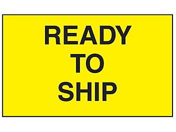 "Ready to Ship" Label - 3 x 5" S-5919