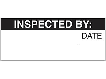 Inspection Labels - "Inspected by _____", Vinyl Cloth S-5925